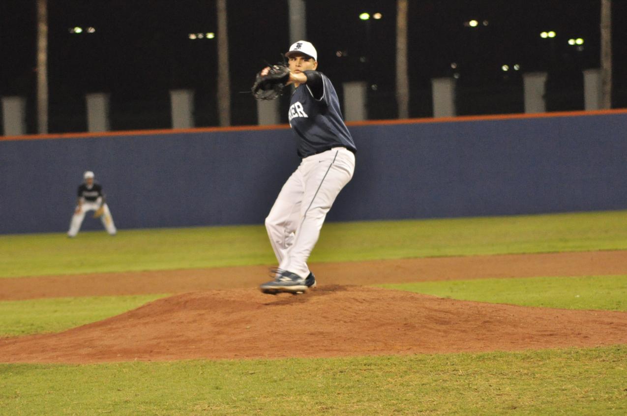 Falcons, Rams split doubleheader. Fisher wins series 3-2
