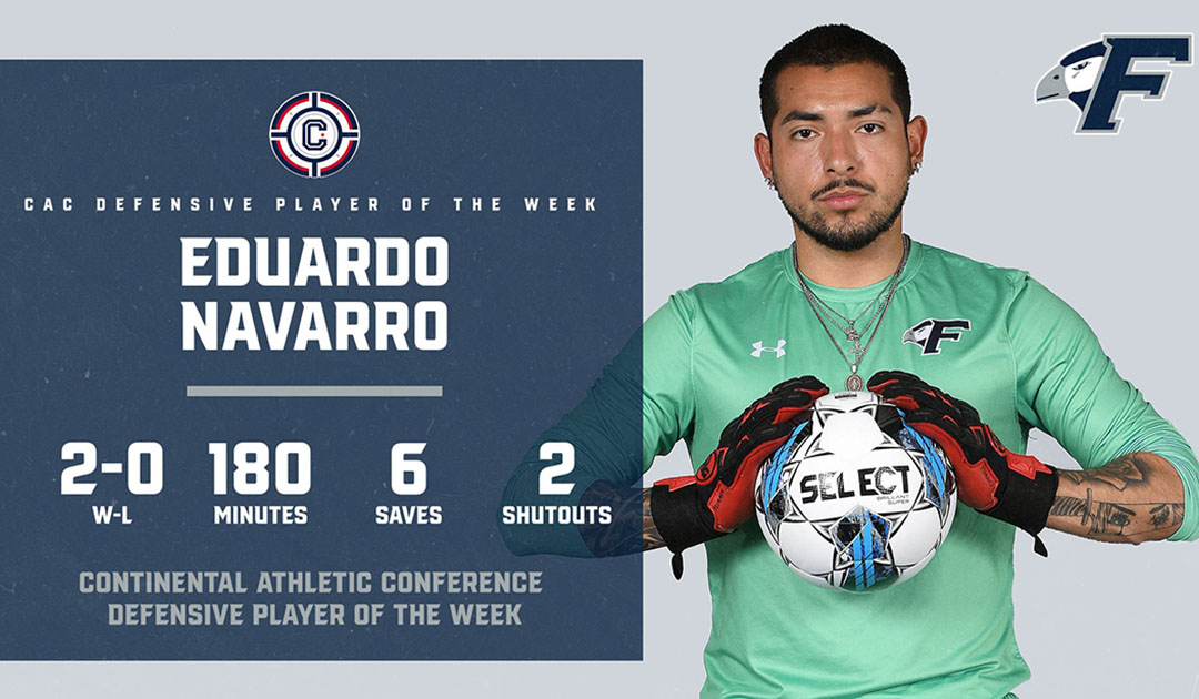 Men's Soccer: Navarro named CAC Defensive Player of the Week