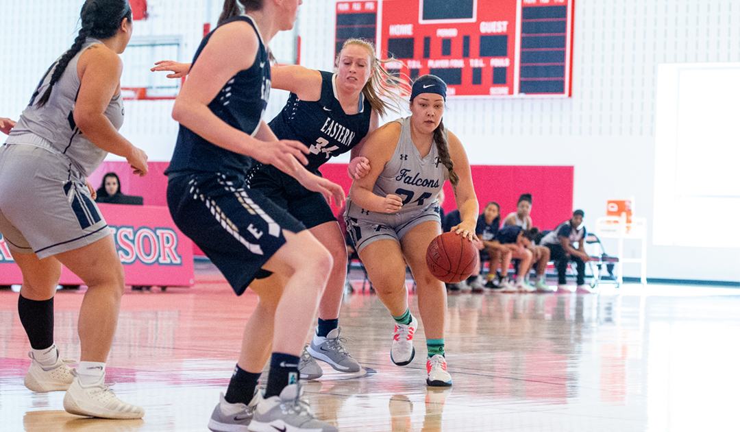 Women's Basketball: Eggers' double-double powers Falcons past Pratt, 48-25